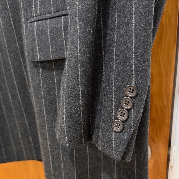 Polo Ralph LaurenCharcoal Pinstripe Double-Breasted jacket wool and cashmere - Picture 5 of 12
